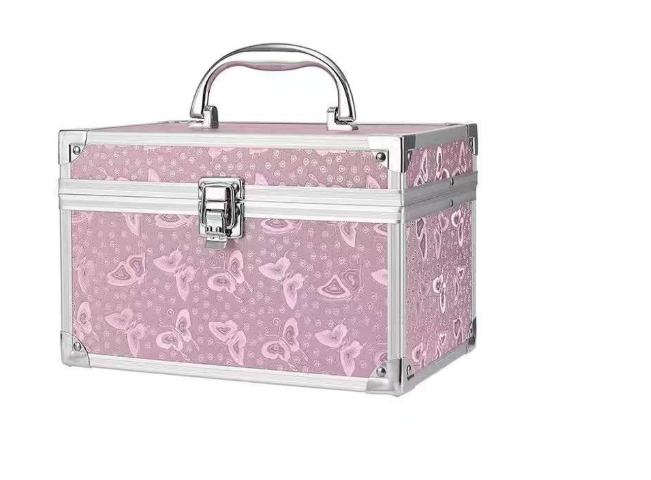 Low MOQ Vanity Case With Mirror Makeup Brush Case Travel Make Up Box Luggage Aluminum Cosmetic Case Organiser Storage