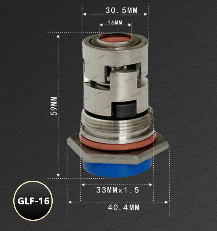 BERGMAN Replace Grundfos GLF-12 16 22 32 36mm CR CRN CRI Pump Mechanical Seal HQQV HQQE 96455086 96511844 96525458