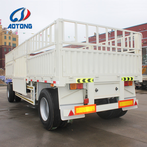 20ft 40ft 20-40Tons Small Flatbed Cargo Trailer Full Trailer Max Payload 40T 2/3 Axles