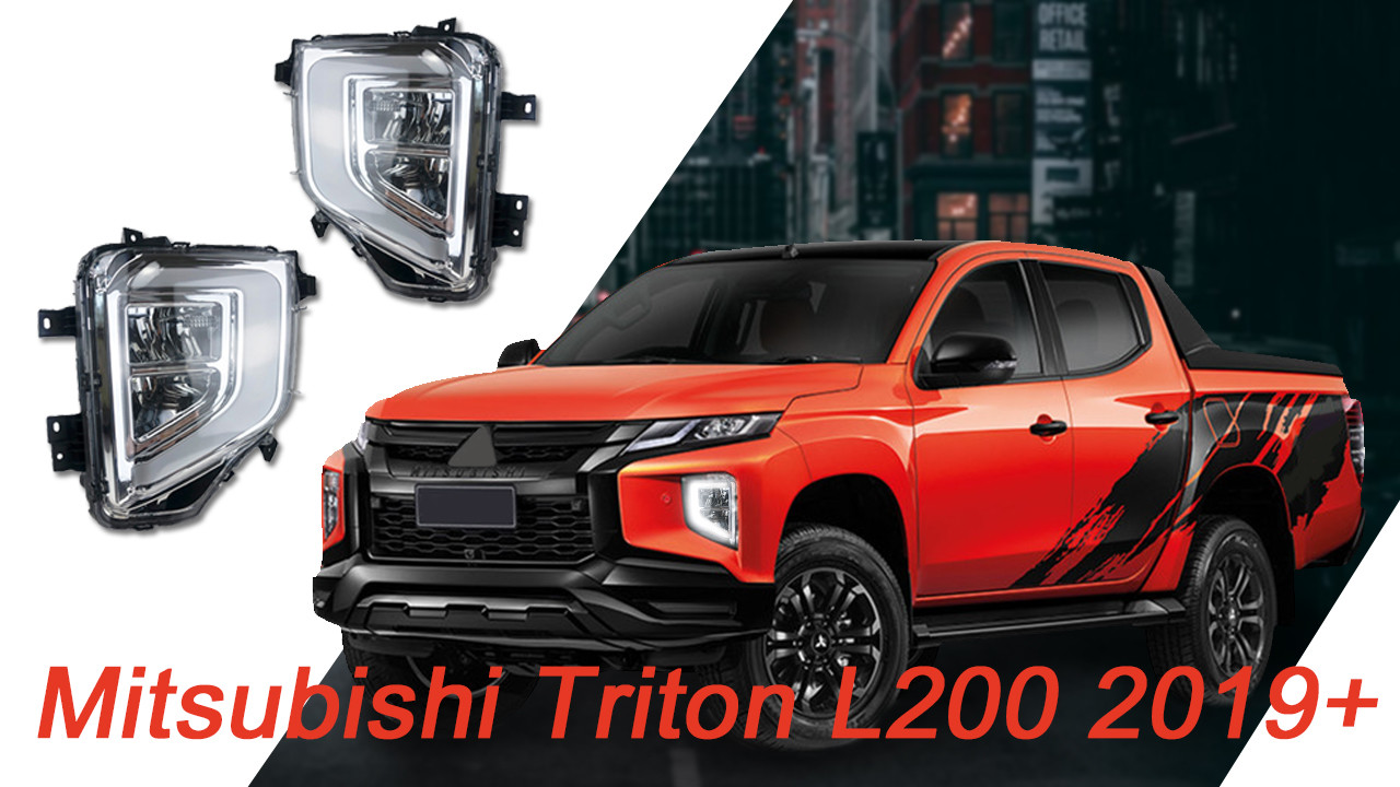 Mitsubishi Triton Headlight Tail Light 4x4 Car Led Drl Fog Light Driving Lamp