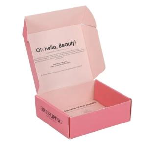 Buy cheap Creative Design Custom Pink Color Corrugated Mailing Cosmetic Box Packaging product