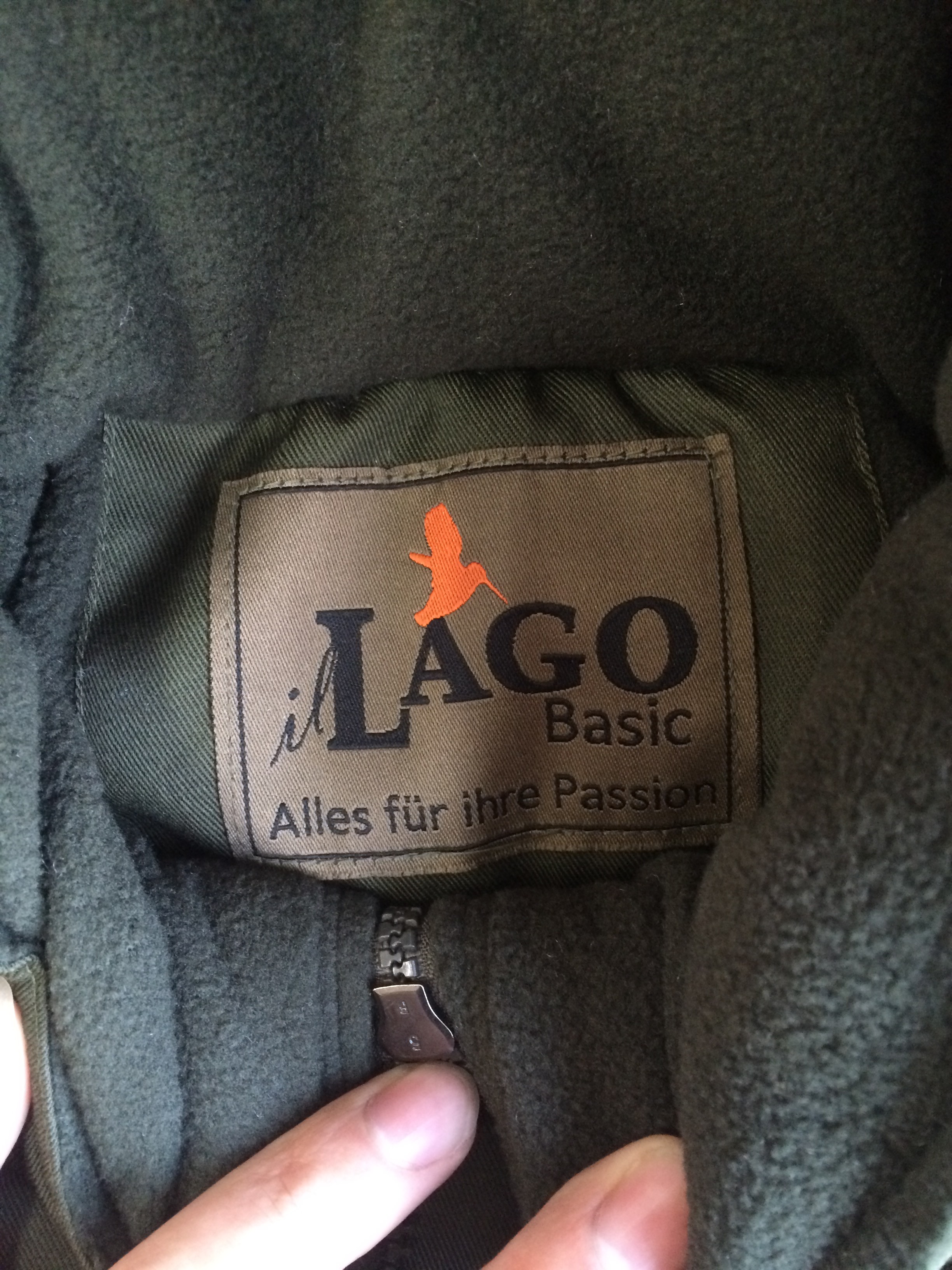 padded jacket, polar fleece jacket, olive green, S-3XL, padding and polarfleece lining, 023L