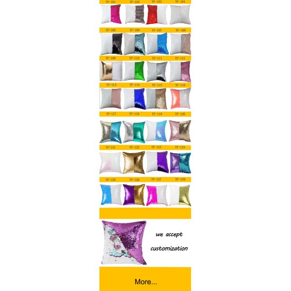 Latest Pillow Cushion Textile Fabric Pillow Cases Facebook Reversible Sequin Throw Pillows for Sublimation