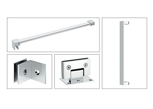 Stainless Steel SS304 Shower Door Hinges Customized Size For Shower Glass
