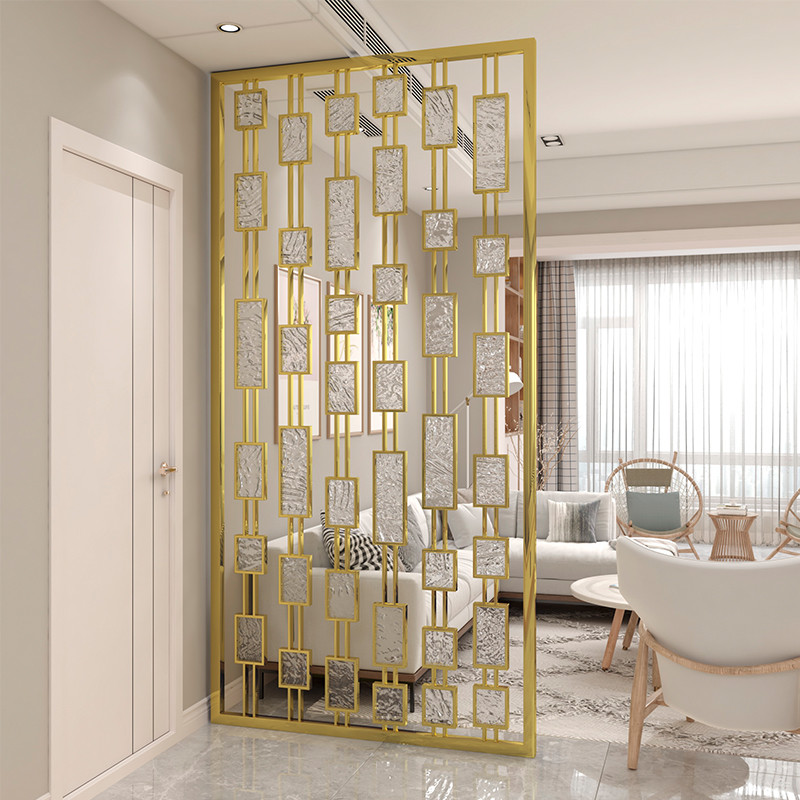 Black Decorative Metal Panels Aluminum Screen Dining Partition Room Divider