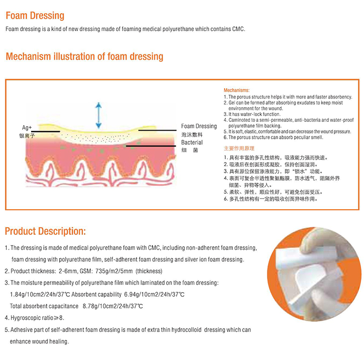 Cheap Price Medical Disposable Hydrocolloid Foam Dressing for Elbow