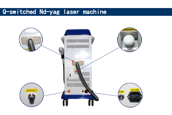 Professional q switched nd yag laser tattoo removal machine with CE approved 1064nm/532nm
