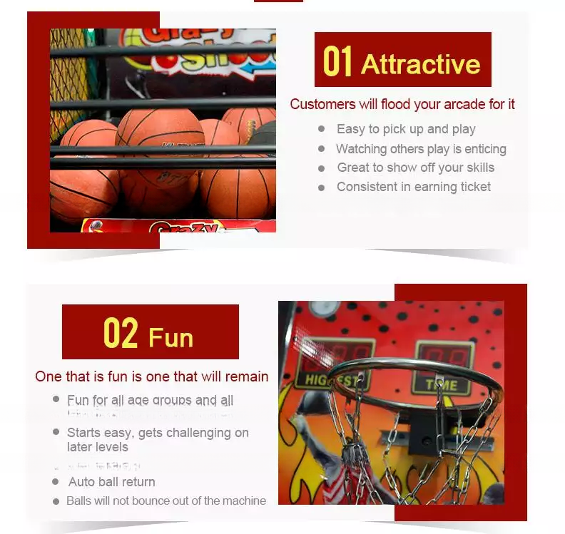 Dreamland Coin Operated Electronic Basketball Game Machine Street Basketball Machine