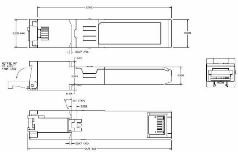 10/100/1000M Copper SFP Transceiver 1.25 G SFP To RJ45 Connect With Cat5 Cat6 Copper Cable LAN Network
