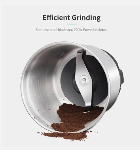Detachable Cup Spice Grinder Machine Nuts Grains Black Easy Operation ETL