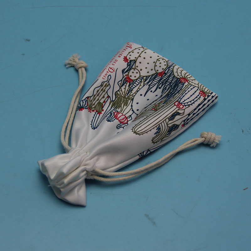 Gift Mini Cotton Drawstring Bags , 10 X 15cm Custom Cotton Drawstring Bags
