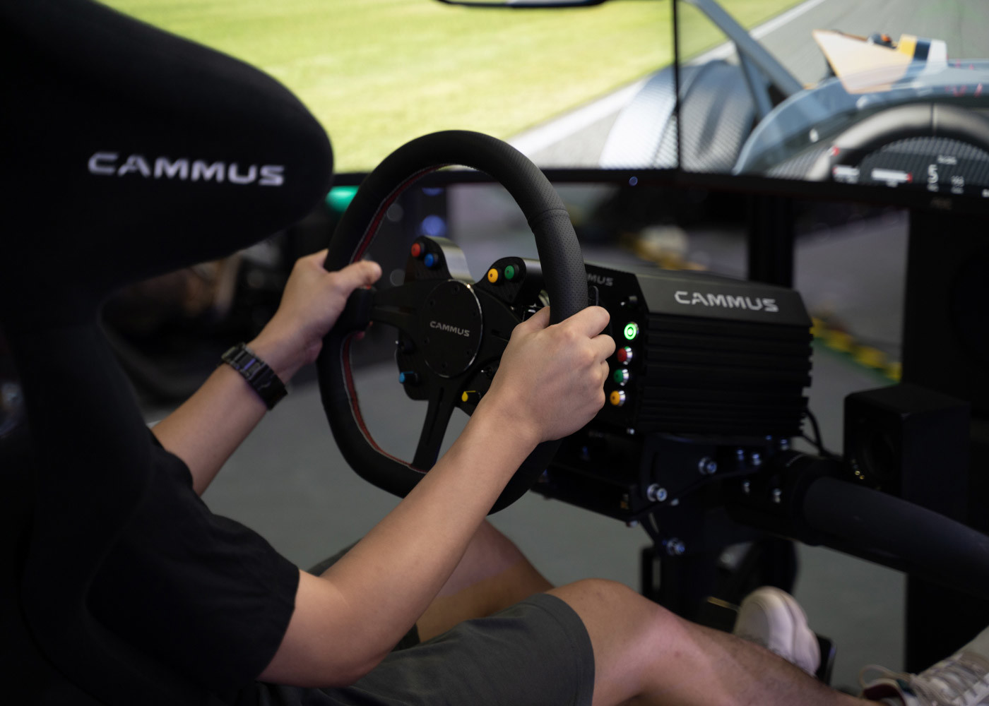 Cammus Servo Motor Manual Steering Wheel PC Game Driving Simulator