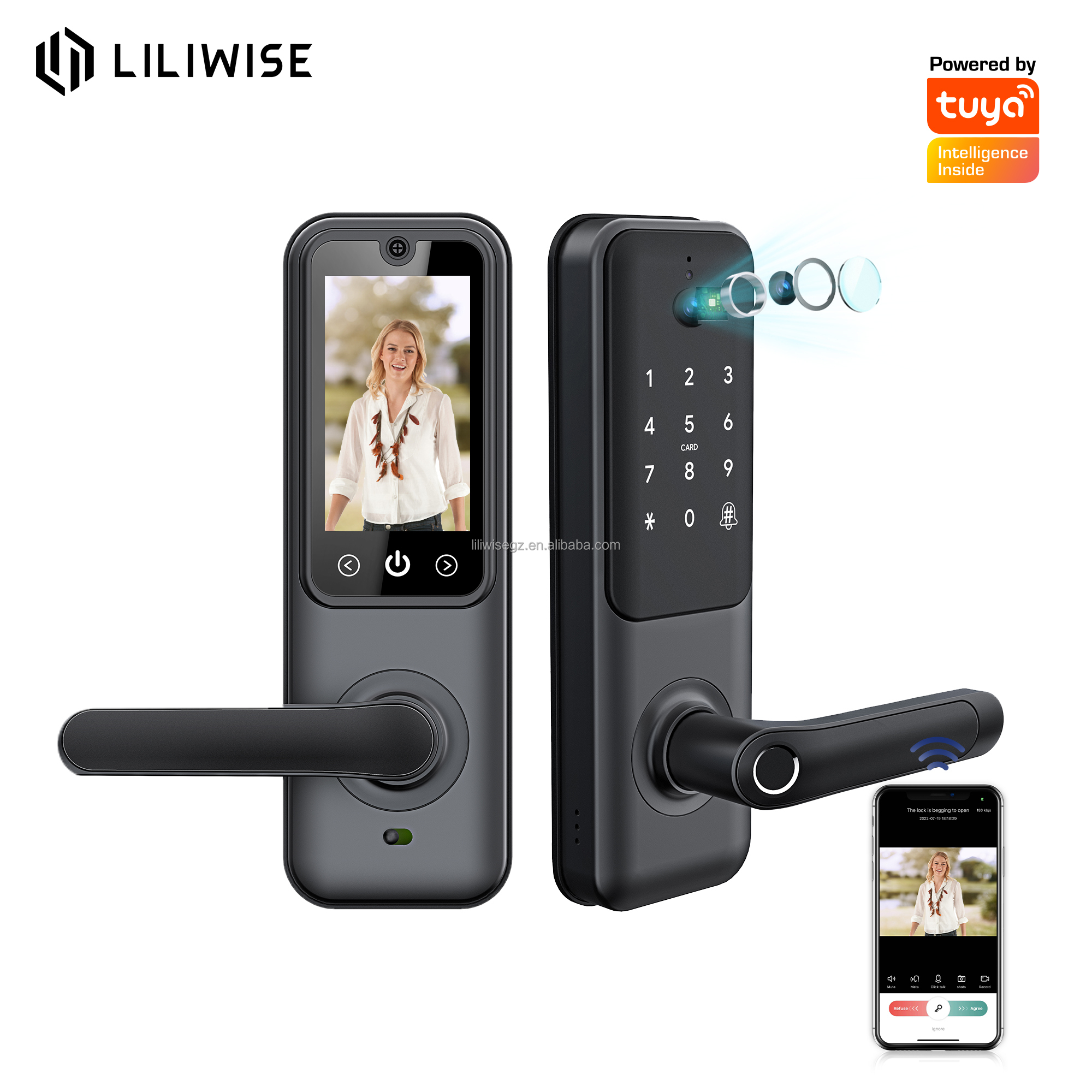 Tuya Smart Door Lock with 3D Face Recognition and Fingerprint
