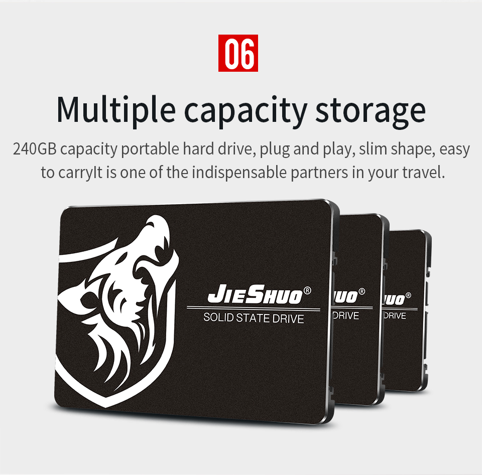 12Gb/S Internal SSD Drive SSD Hard Disk 240GB Impact Resistance