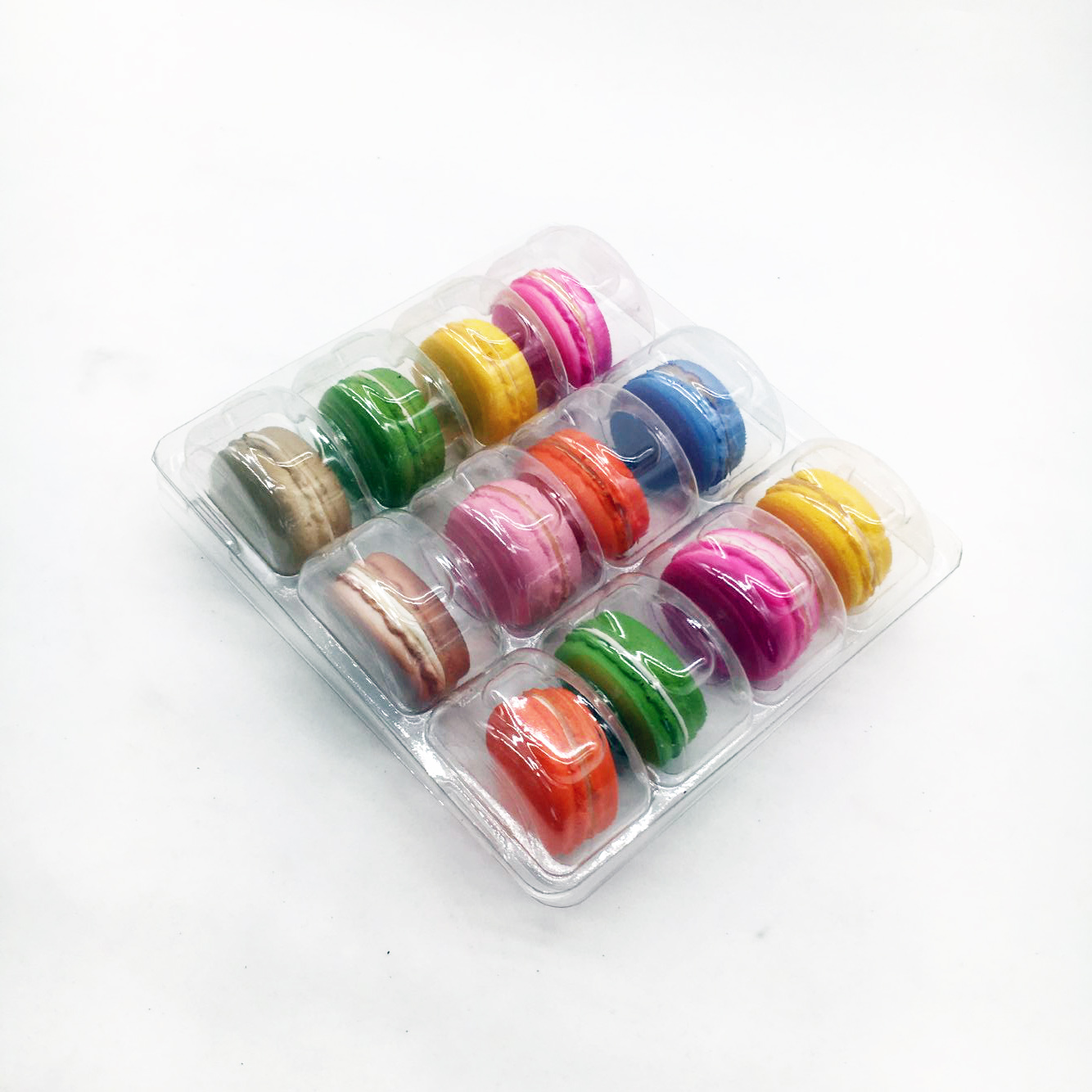 Plastic Clear 12 pack macaron tray