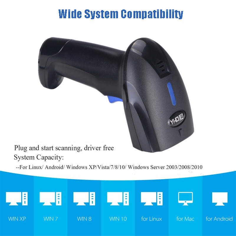Desktop Barcode Image Scanner 1D 2D Hands Free For Inventary Store Supermarket
