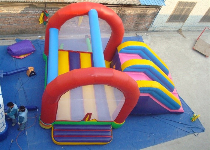 Combo Commercial Inflatable Slide , Inflatable Bouncer Slide For Playing