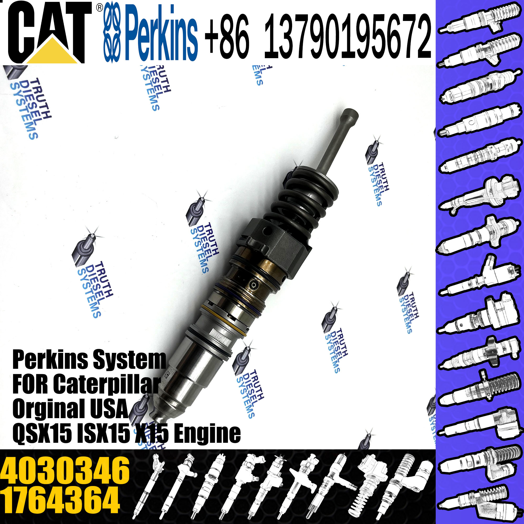 Huida Engine Spare Parts Fuel Injector 1764364 1764365 1846348 4030346