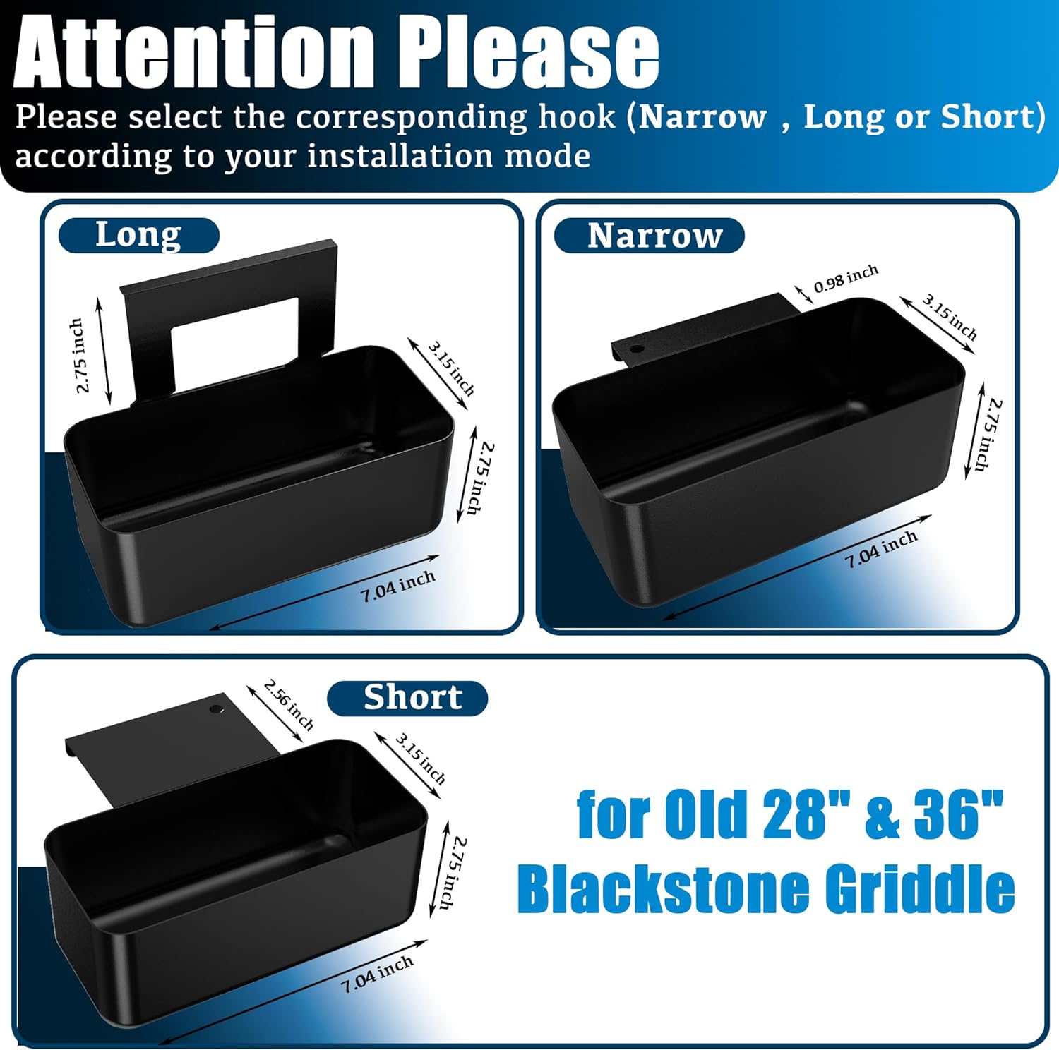 Black Painting Grease Cup Holder for Stylish and Classic Design Drip Pan Grease Cup