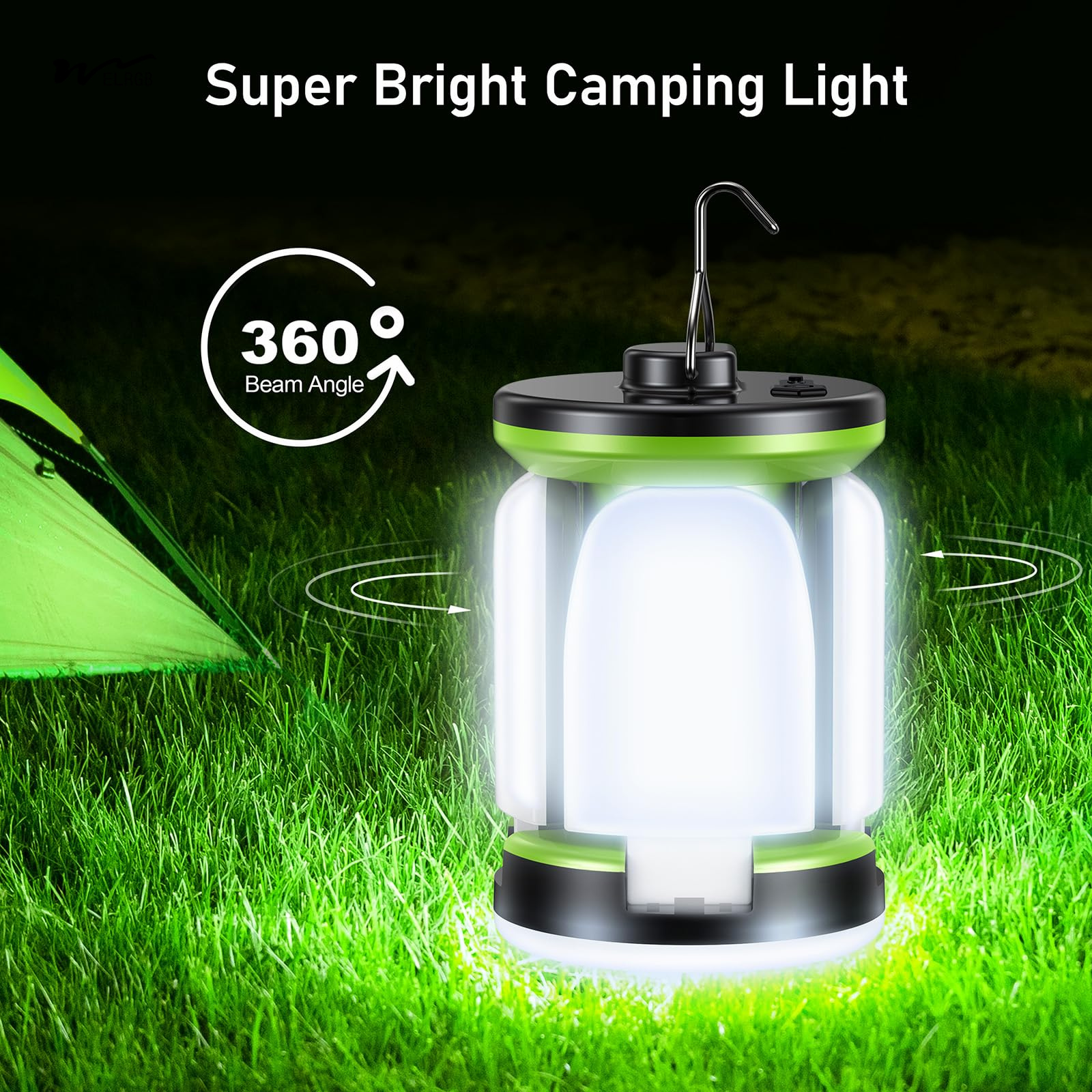 Camping Lantern Rechargeable 7 Light Modes 60 LED Ultra Bright Tent Light Waterproof Light