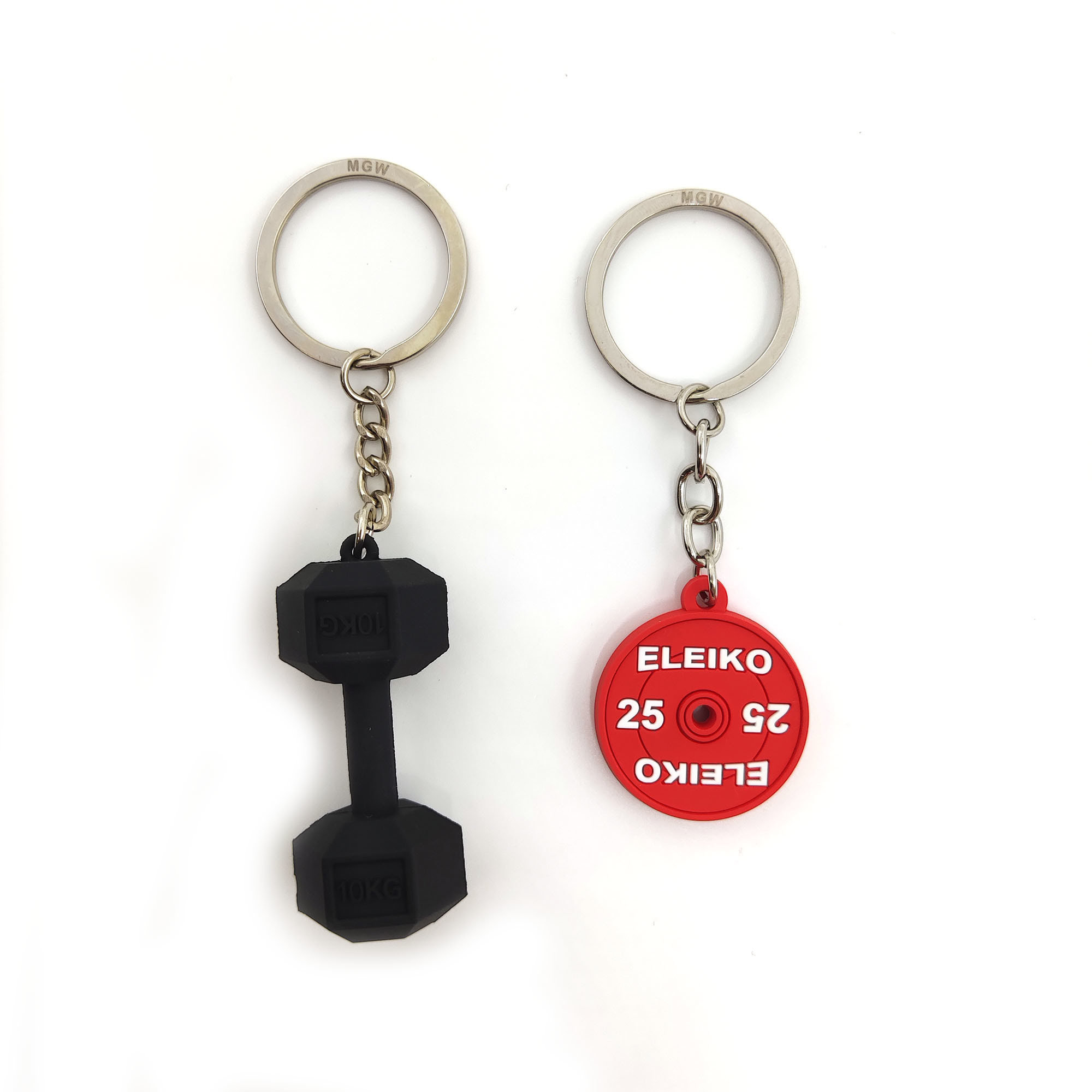 Charn Keychain with 3D Design and Dumbbell Weight Plate for Key Organization