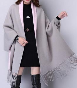 China Fashion women's knitewear batwing-sleeved sweater double-side with Mink cashmere cloak on sale