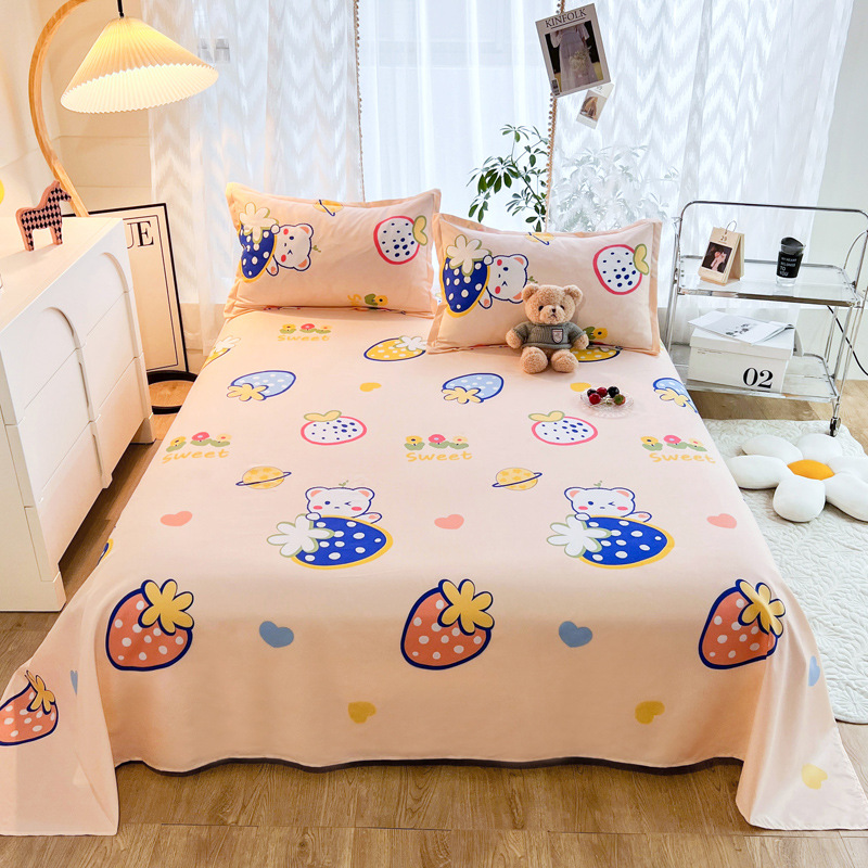 All Seasons Washed Cotton Printed Sheets Sabanas De Algodon for Age Group All 1-1.5kg
