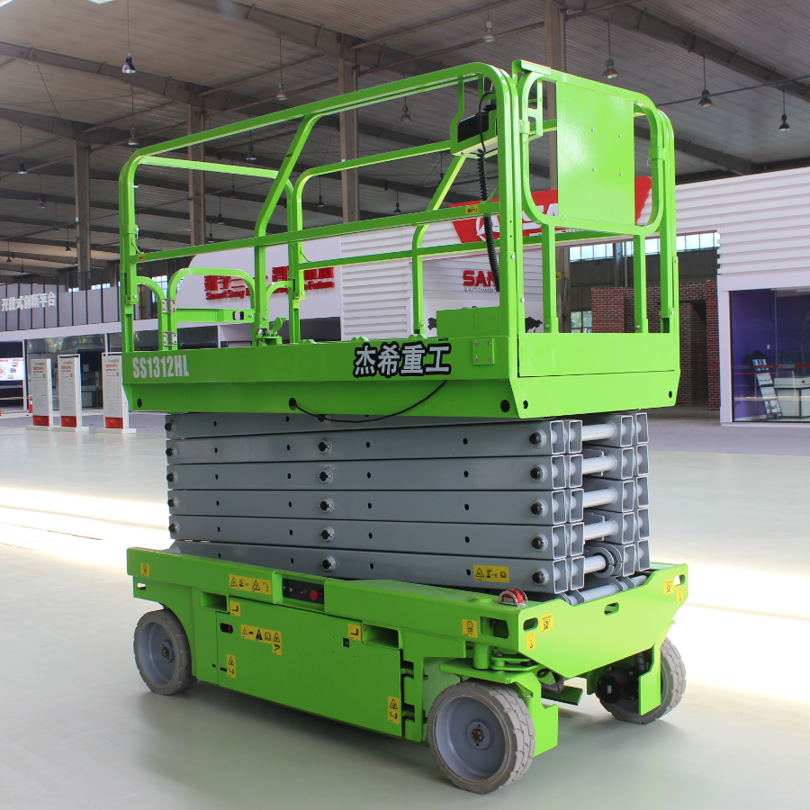 Portable mobile Electric hydraulic 13m self-propelled scissor lifting elevated work platform