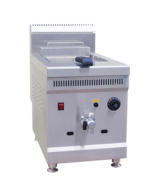 Double Tank Commercial Gas Fryer With Temperature Control Lpg Gas Deep Fryer 18L 18L