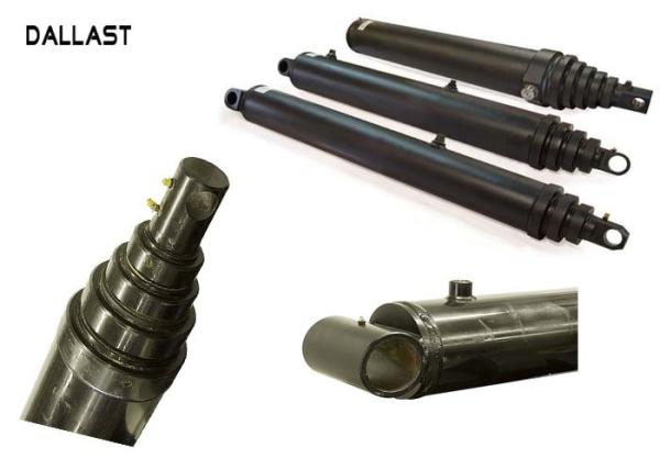 6 / 8 / 10 Inch Flange Multi Stage Hydraulic Cylinder Welded Industrial Heavy