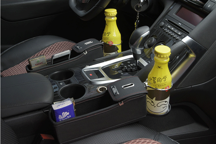 PU Car Seat Gap Filler Coin Collector For Driver