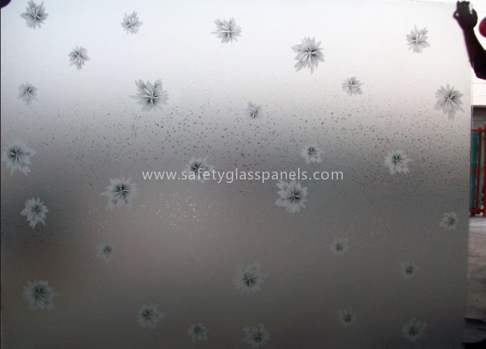 Clear Float Curve Acid Etched Glass 4mm 5mm 6mm For Curtain Walls And Bathroom