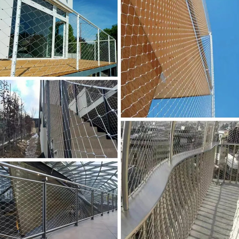 PVC Coated Ferrule Rope Mesh Different Color For Decoration