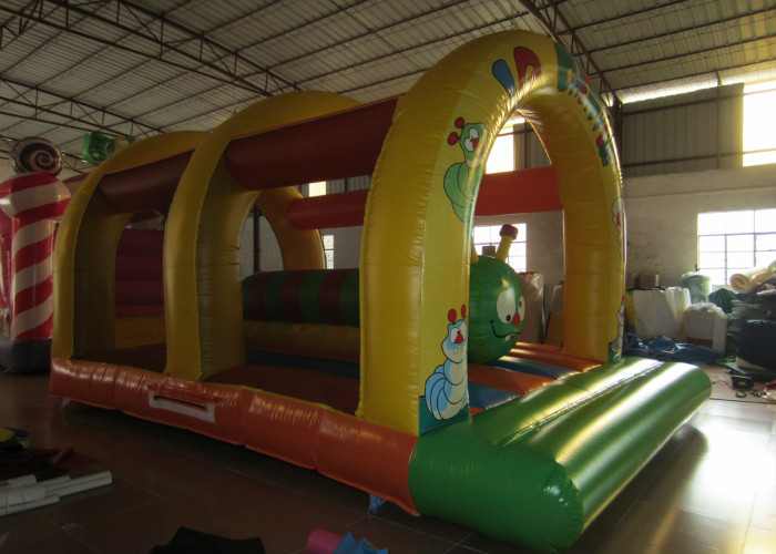 Kids inflatable bounce house with caterpillar inside hot arch modeling inflatable jump house