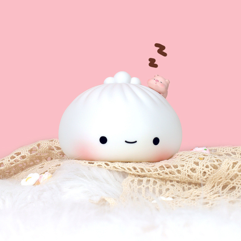 Cute Baby Night Light 7-Color Soft Silicone Nursery Light For Kids Room Decor With Portable Rechargeable Cute Night Lamp