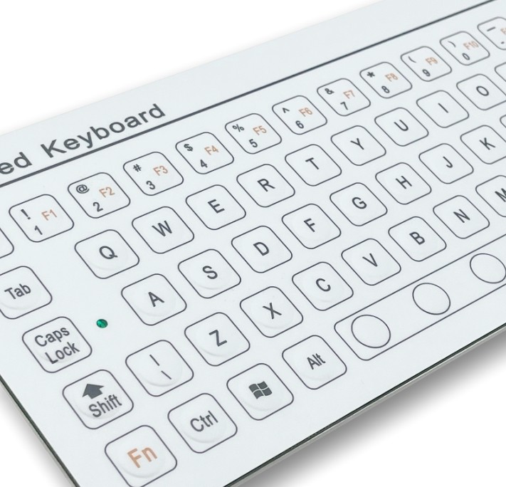 Mini Industrial Panel Mounted Keyboard F8 Lightweight Keyboard 68 Keys 470g