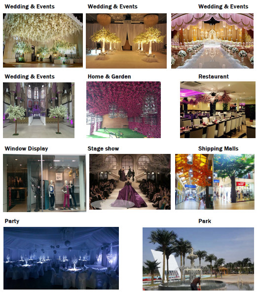 UVG white artificial trees and flowers cherry blossom wedding tree for event planner CHR005