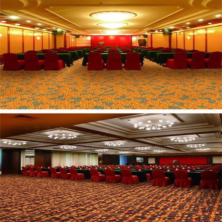Available design red gold printed nylon carpet for meeting room