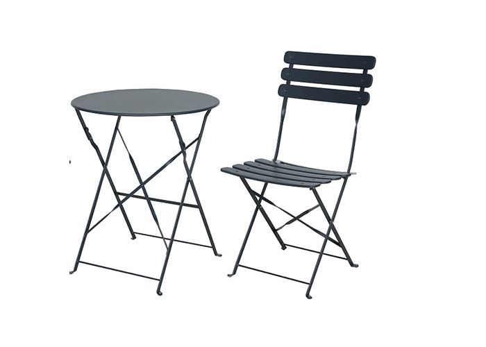 Outdoor Indoor 60cm Dia Round Metal Table Full Steel
