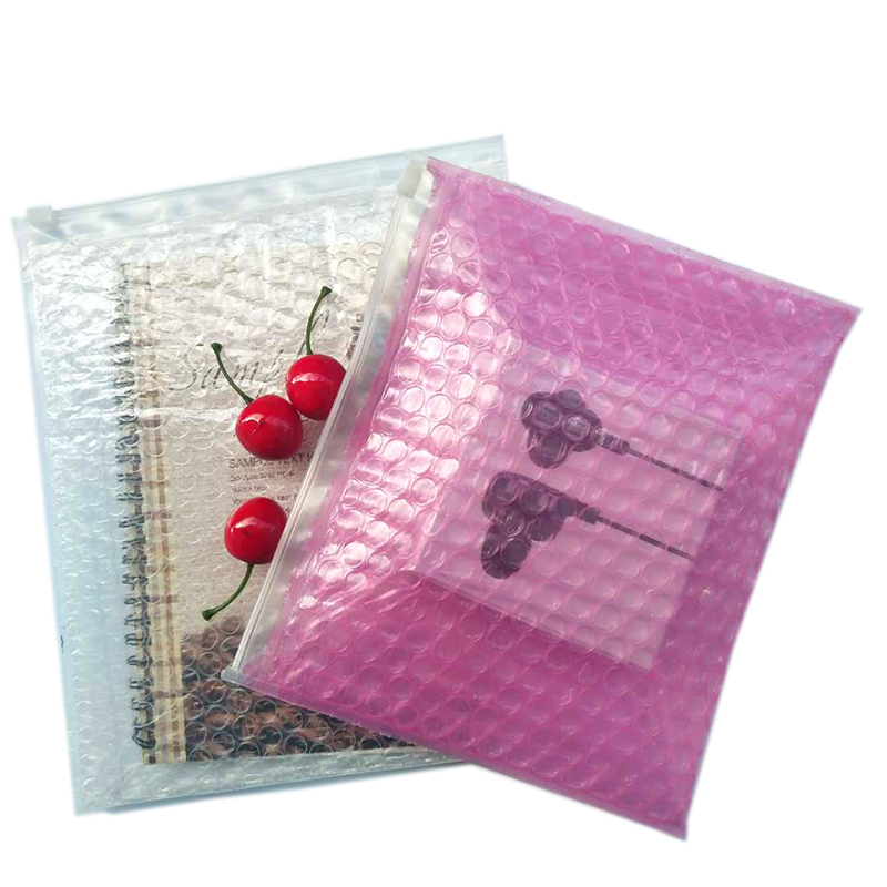 Zip Lock Waterproof Slider Clear Poly  Bubble Bags