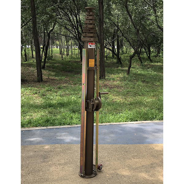 10m manual crank lifting telescopic mast-aluminum materials-telescoping mast-antenna mast