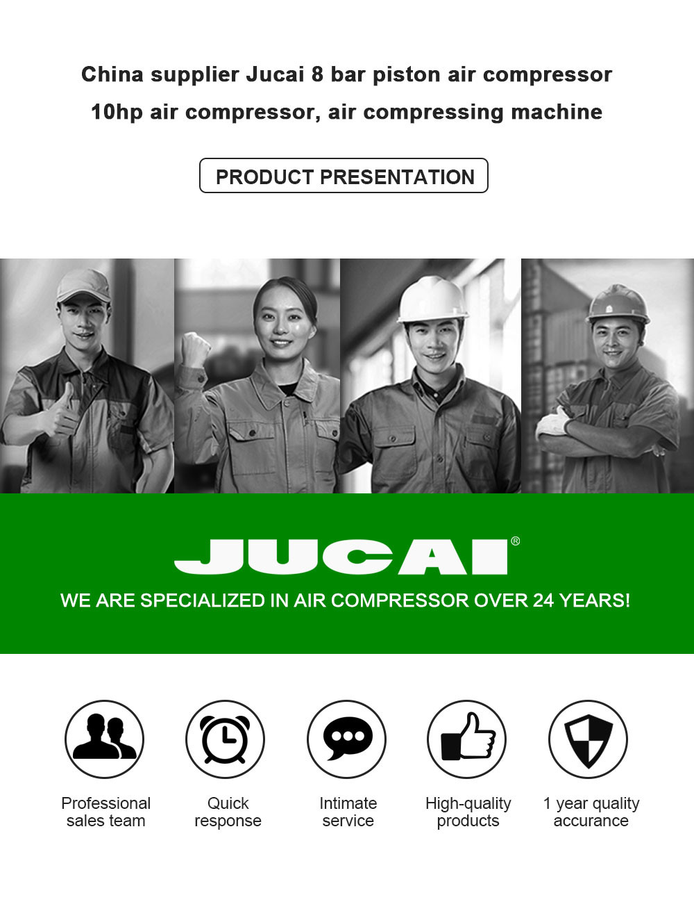 2.2KW Belt Driven Industrial Electric Reciprocating Piston Air Compressor