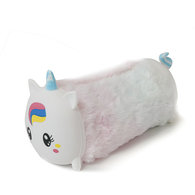 Cartoon Style Cute Plush Doll Pencil Pouch Silicone Tastless Makeup Bag For Stationery School Supplies Pencil Case Bag