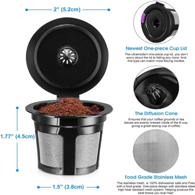 Stainless Steel Universal Fit Reusable Coffee Filters Eco Friendly