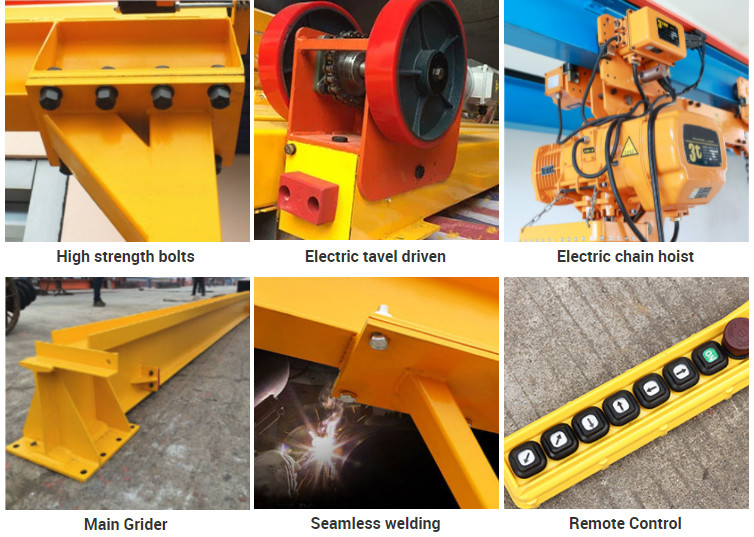 Mini Indoor 2t Mobile Gantry Crane Power Source 3 Phase 380V 50hz