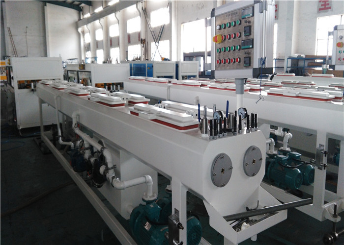 High Capacity Pipe Extrusion Machine , Double Strands PVC Pipe Making Machine