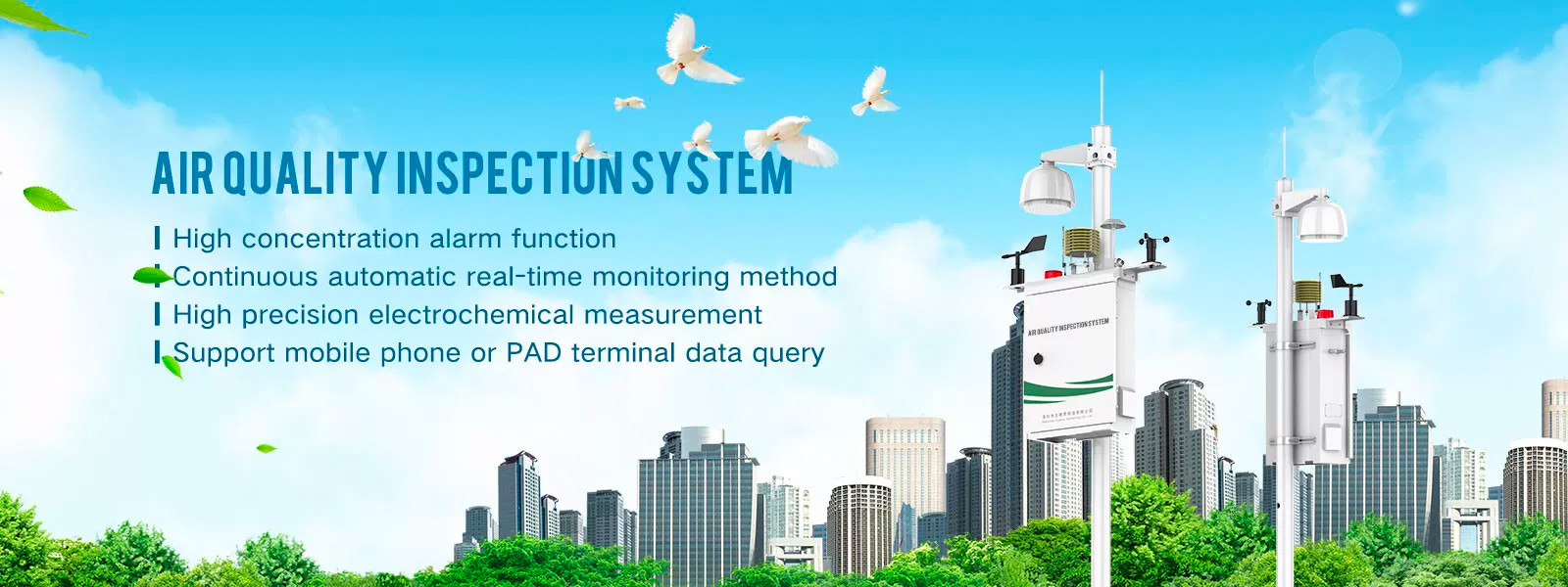 4G WIFI GPRS Outdoor Air Pollution Monitor CO NO2 O3 PM2.5 TSP