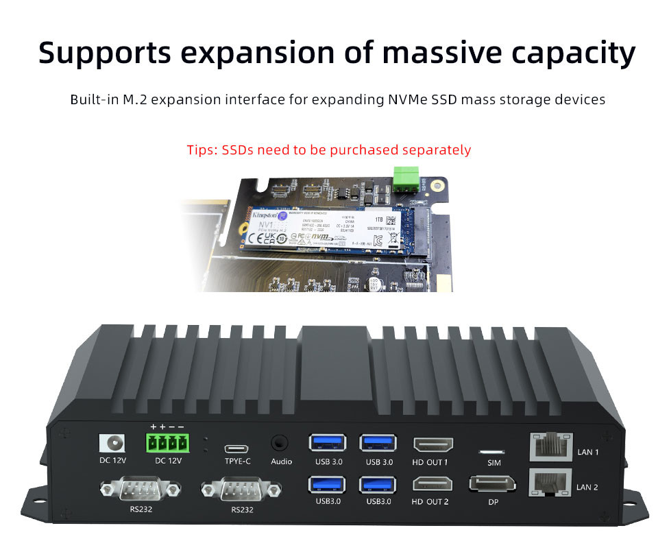 RK3588 8K Edge Computing Device Android 12 NPU 6 Tops Industrial Control Player Box