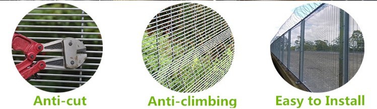 Prison Barbed Wire Finger Proof 358 Anti Climb Fence
