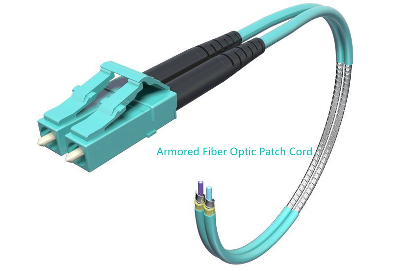 SMF Simplex 2.0mm Armored Fiber Optic Jumper Cable For Rodent Protection